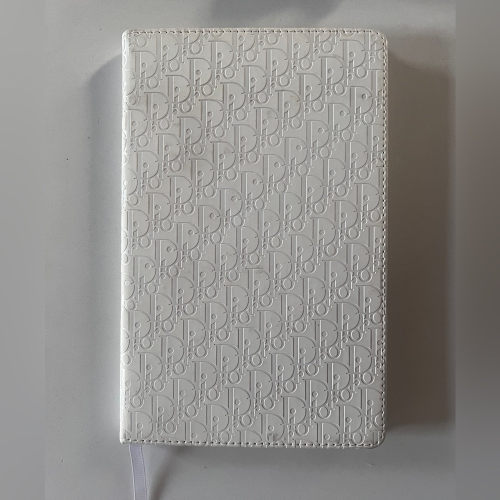 Christian Dior White Logo Leather Notebook - See Description Details